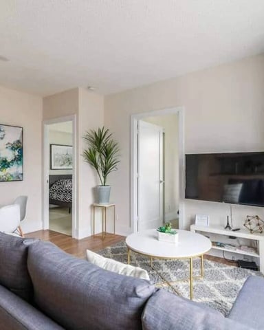 Bright Toronto condo living room
